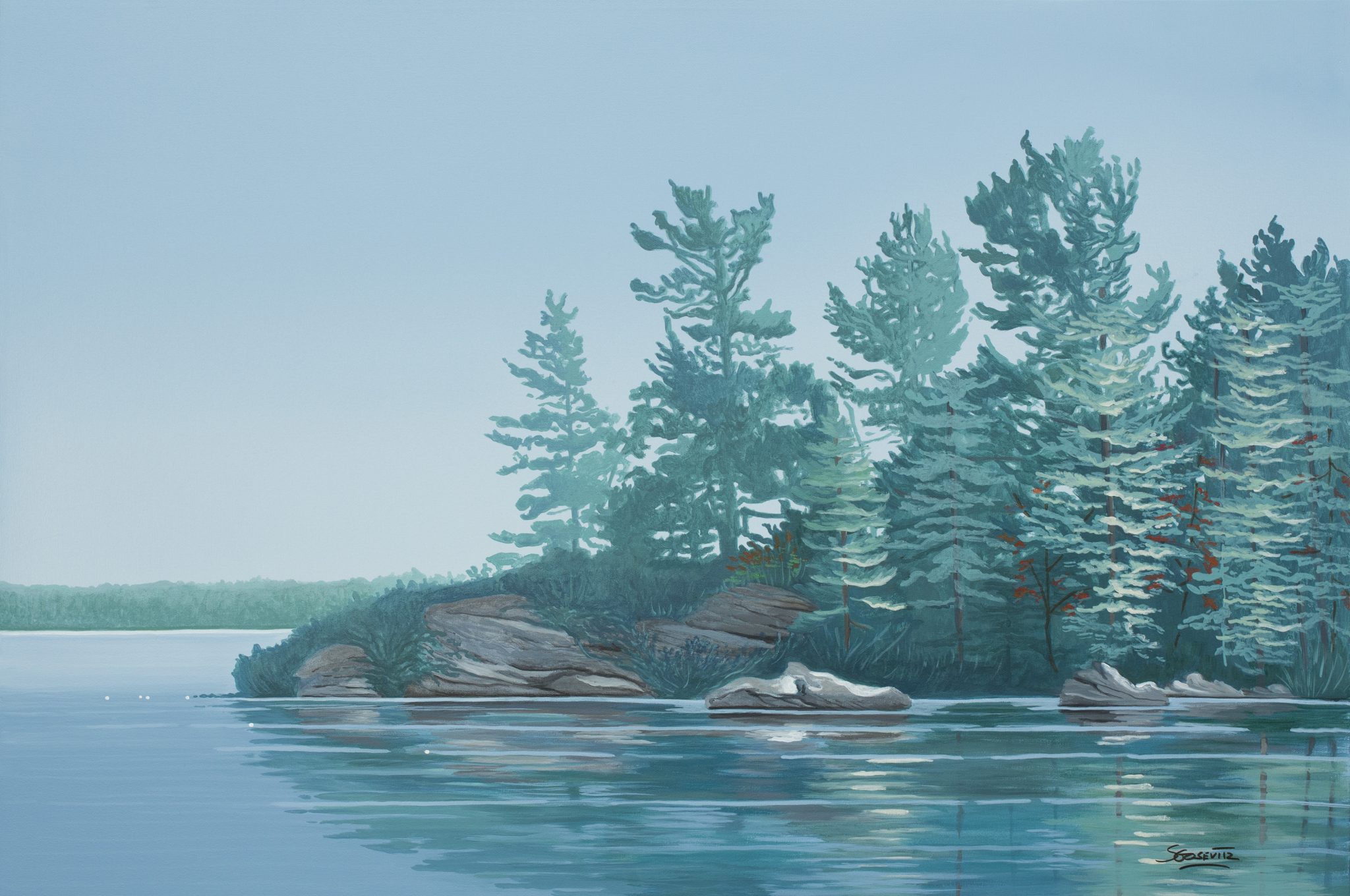 Georgian Bay island lake scene